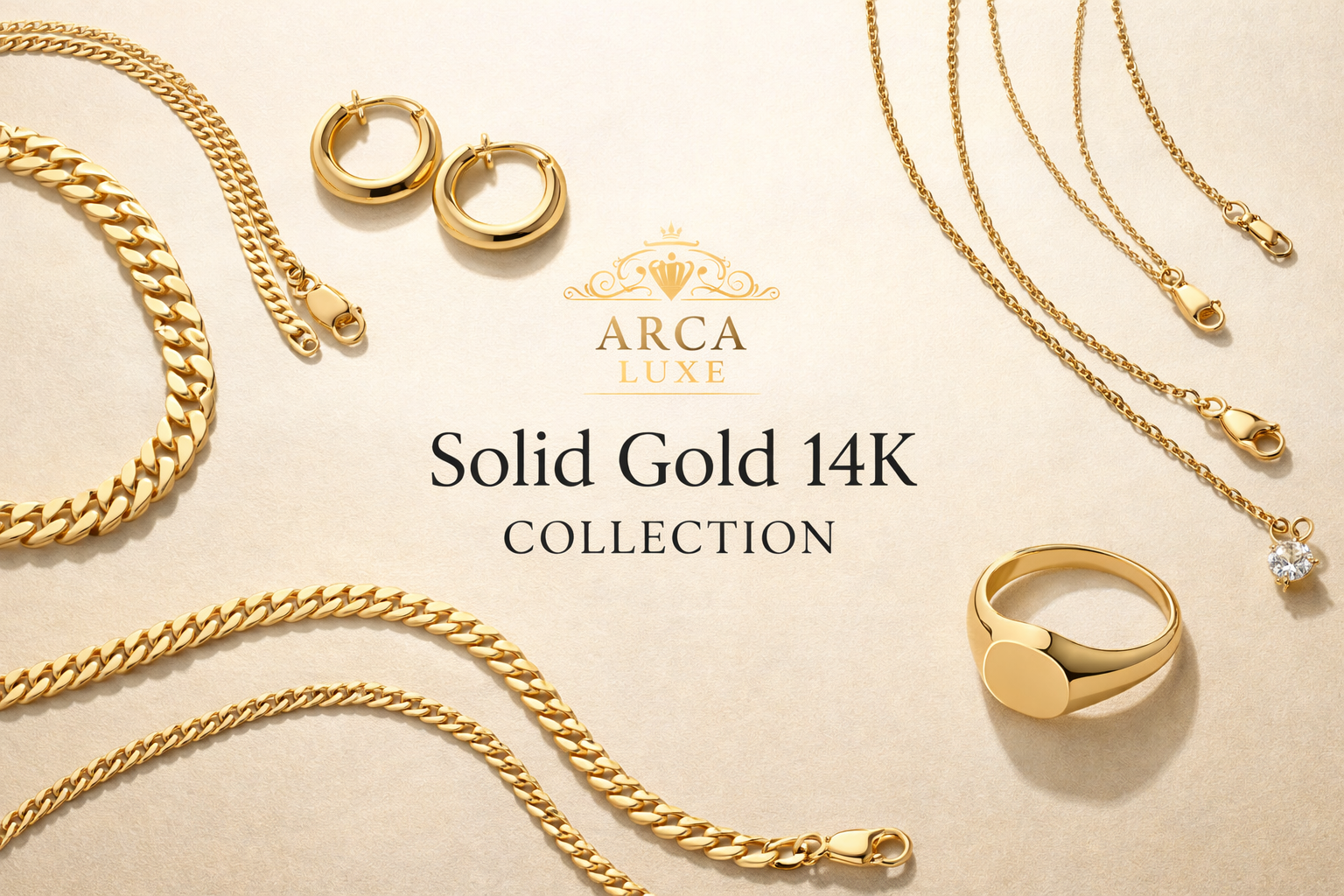 ARCA LUXE  Solid Gold 14K