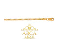 18K Solid Gold 2.2mm Gourmette Chain – Classic Lobster Clasp | ARCA LUXE