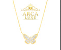 14K Gold Butterfly Necklace – 18" Diamond Cut | ARCA LUXE