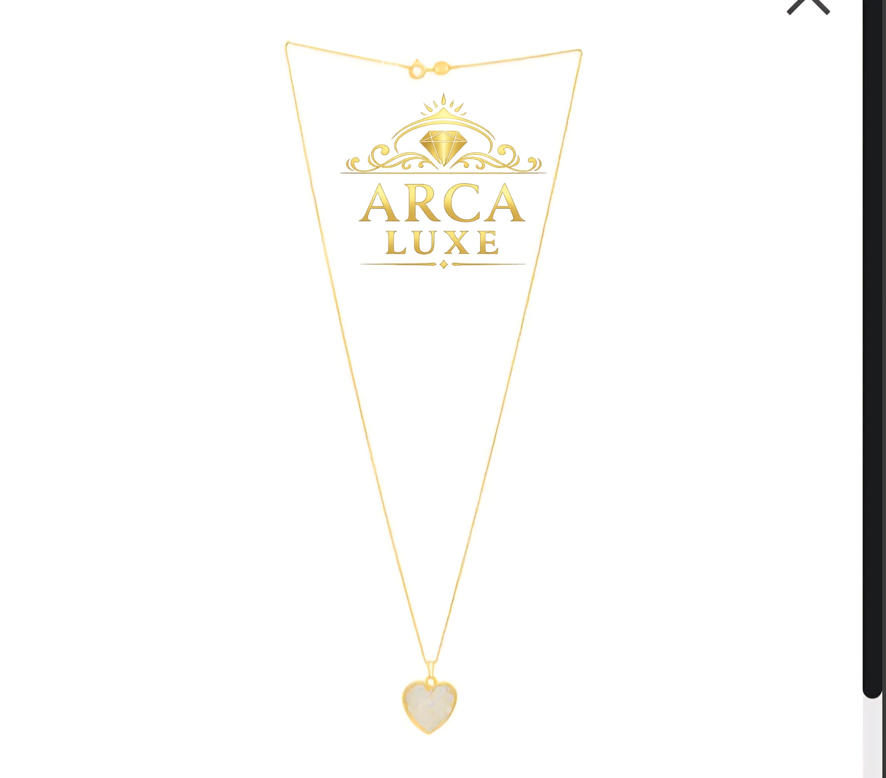 14K Diamond Cut Heart Necklace – 18" Solid Gold | ARCA LUXE