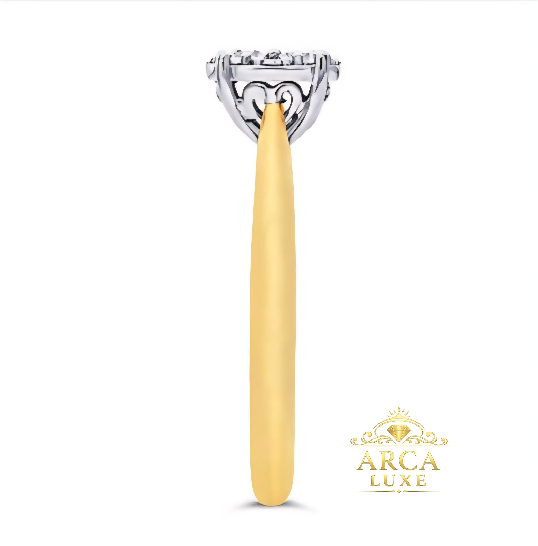 14K Yellow Gold Diamond Cluster Engagement Ring – 0.236 CTW Size 6-7
