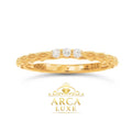14K Yellow Gold Lab-Grown Diamond Wedding Band – 0.09 CTW Milgrain Ring Size 7