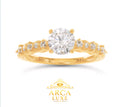 14K Yellow Gold Lab-Grown Diamond Engagement Ring – 1.22 CTW Round Center Size 7