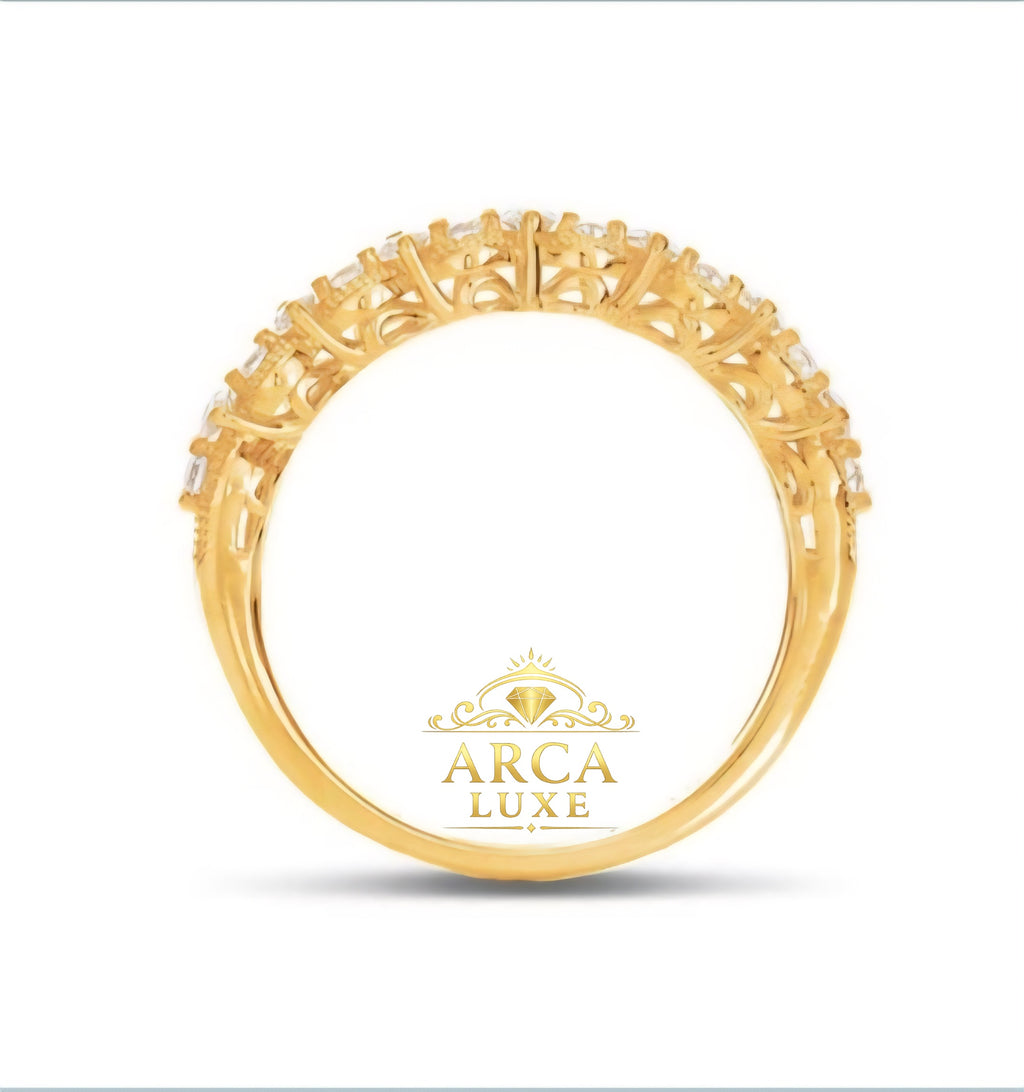 14K Yellow Gold Lab-Grown Diamond Wedding Band – 0.255 CTW Milgrain Ring Size 7