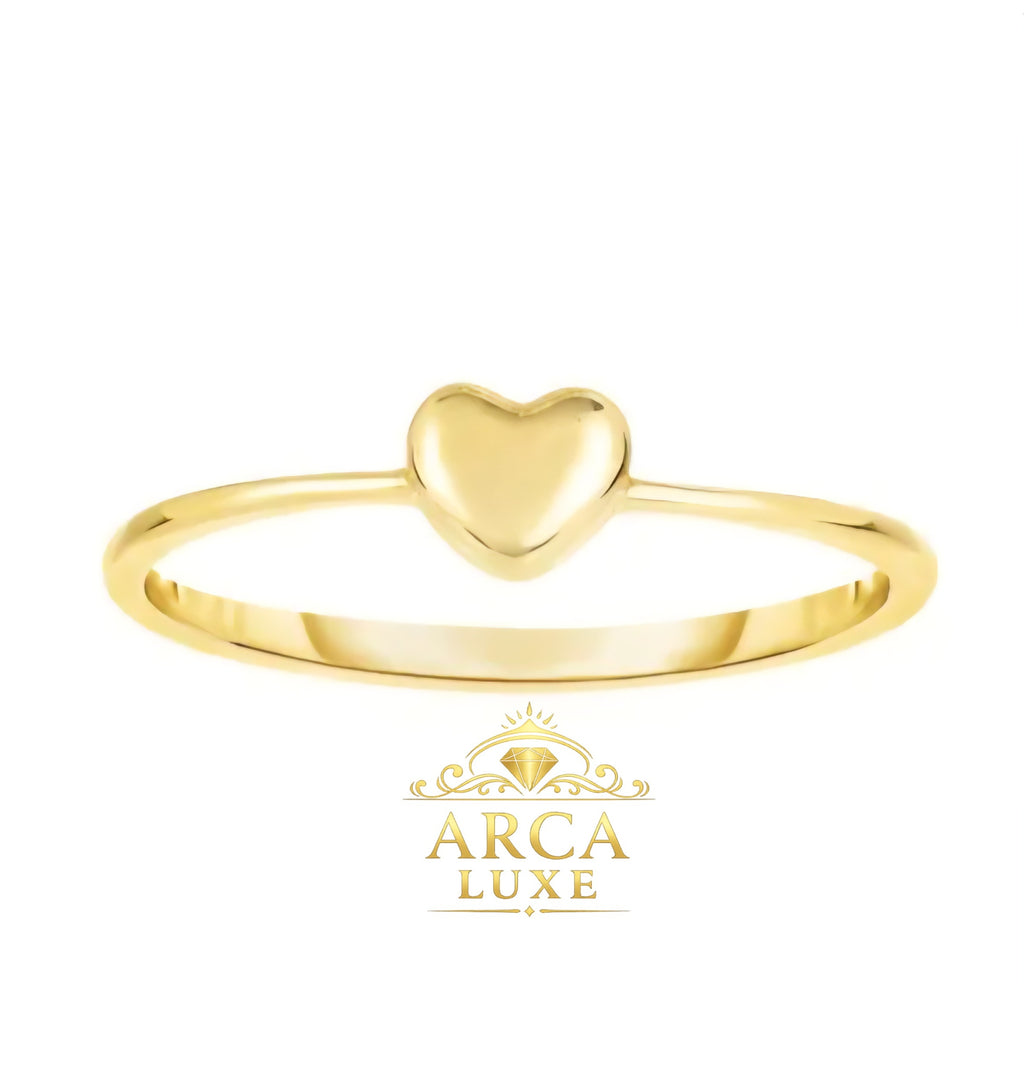 14K Gold Mini Heart Ring – ARCA LUXE Size 7