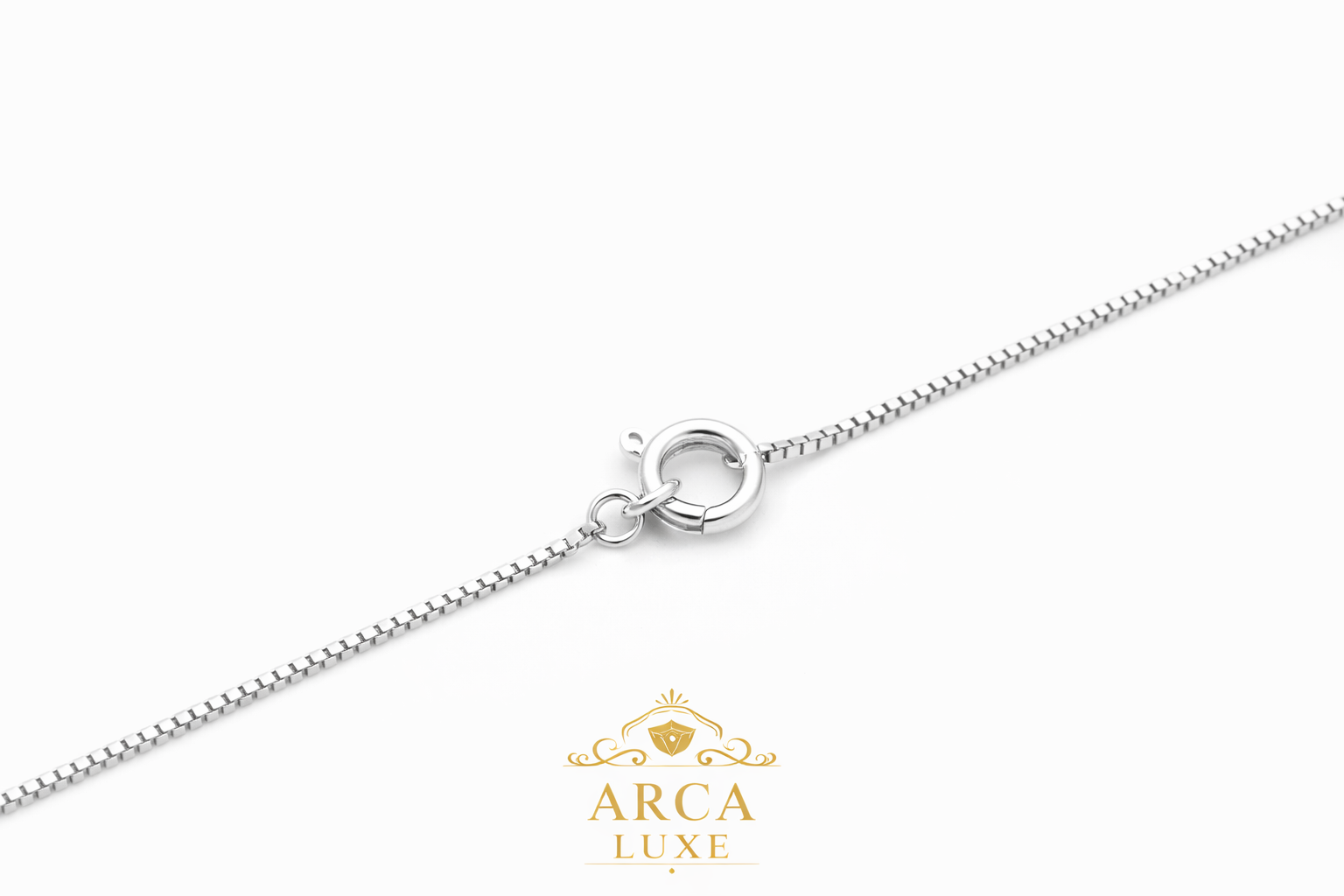 ARCA LUXE Classic Box Chain – 14K Solid Gold (0.60mm)