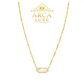 Hexagon Gold Necklace 16"