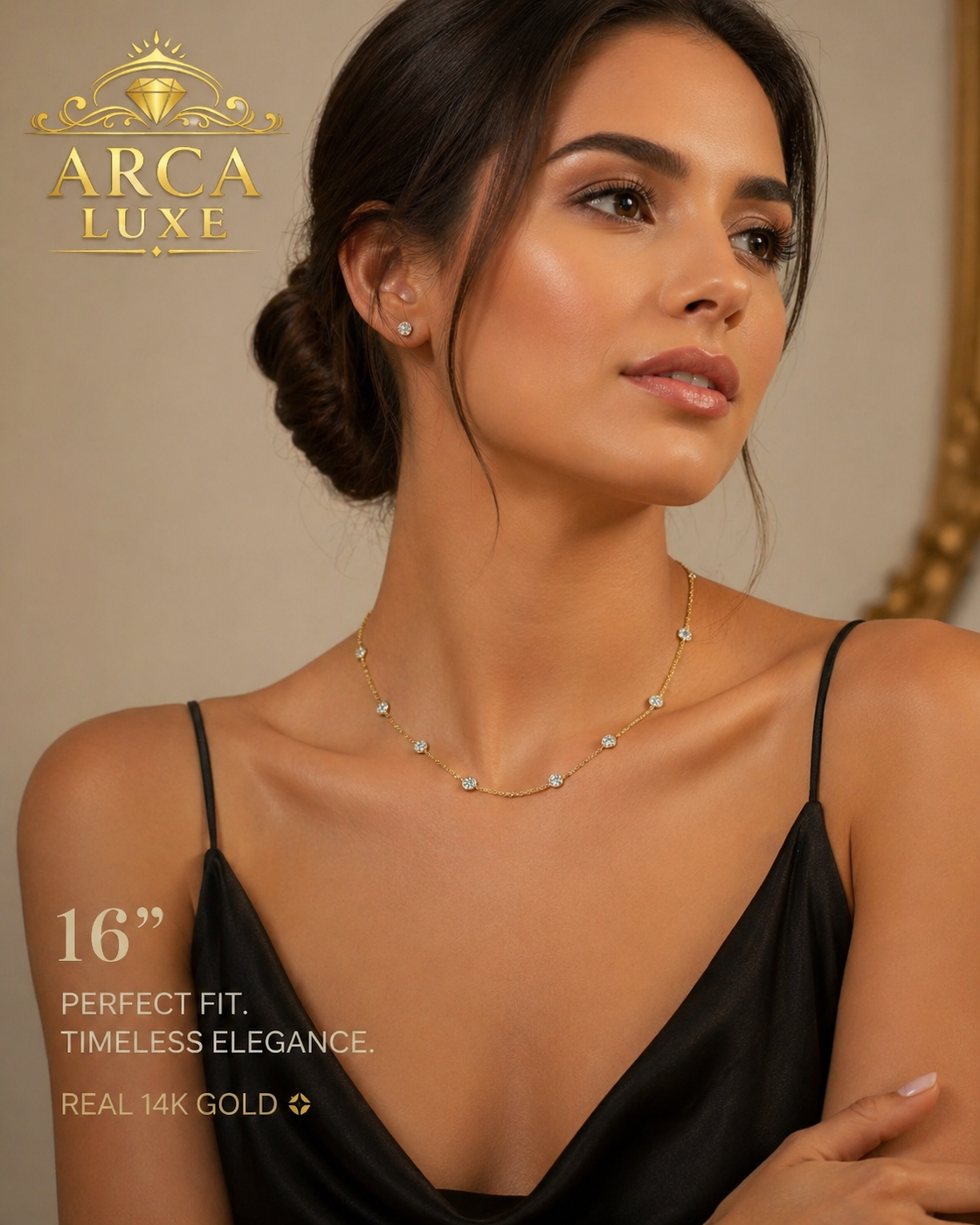 14K Solid Gold CZ By The Yard Necklace (16” & 18”)