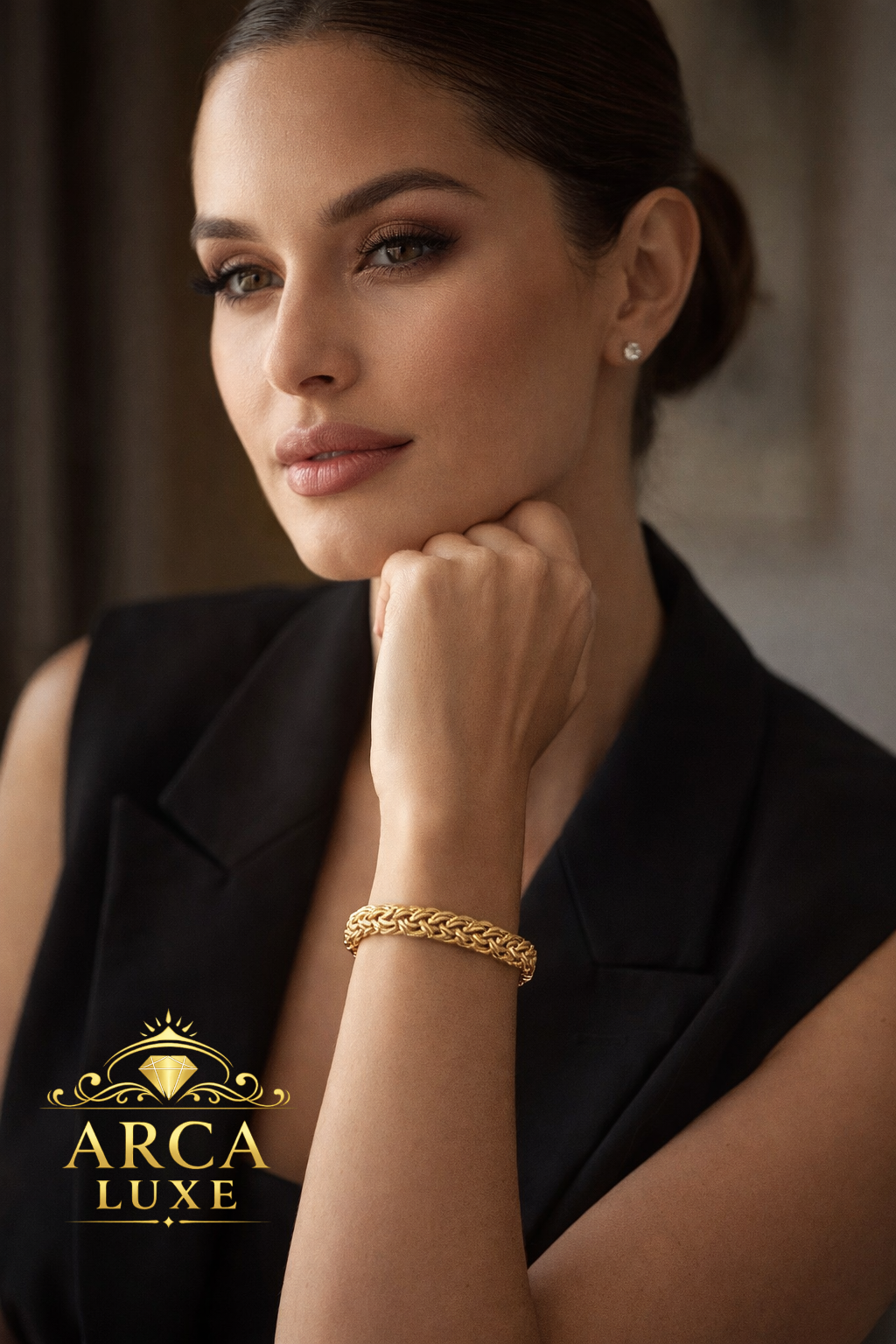 14K Solid Gold Byzantine Bracelet size 7.25"