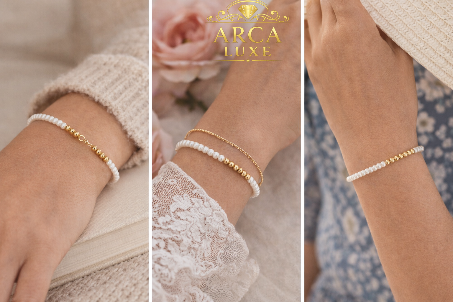 14K Solid Gold Freshwater Pearl Pallina Bracelet 7"