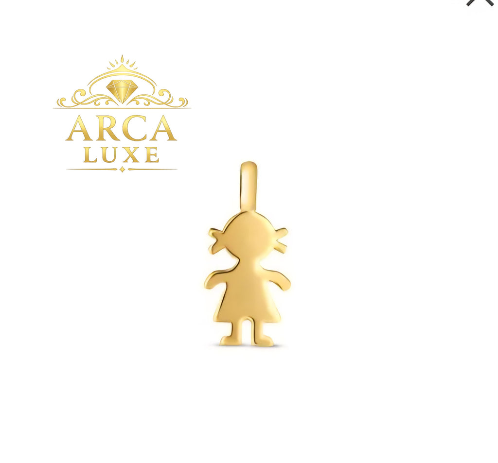 ARCA LUXE 14K Gold Girl mini Charm Pendant