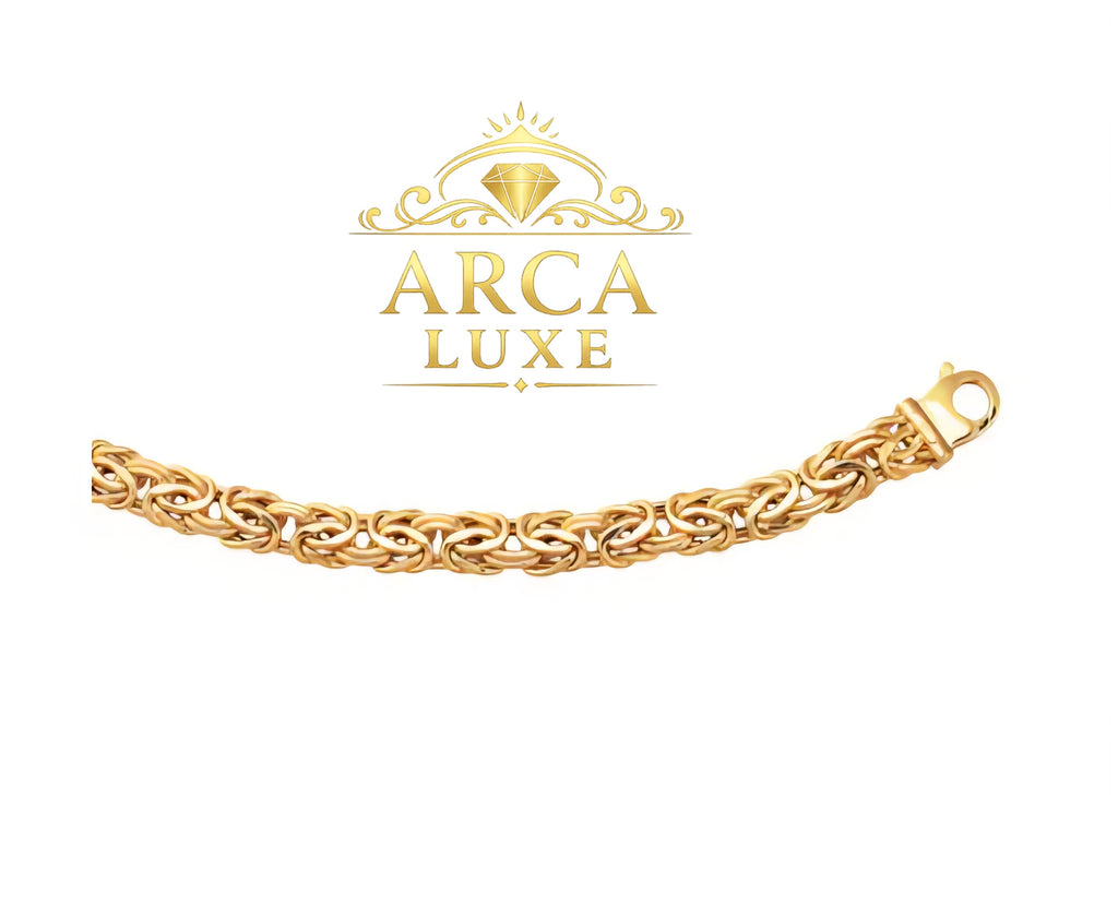 14K Solid Gold Byzantine Bracelet size 8"