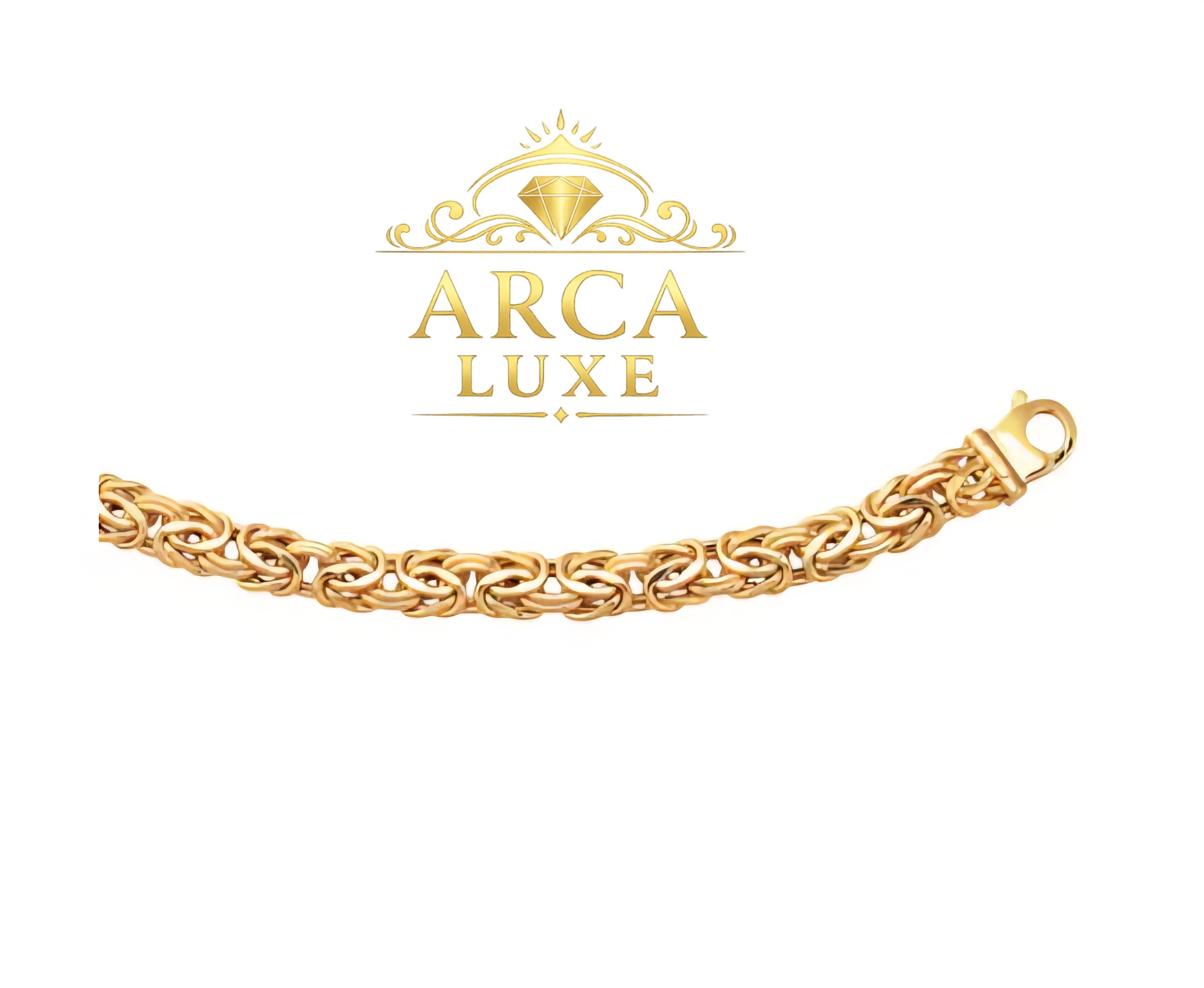 14K Solid Gold Byzantine Bracelet size 7.25"
