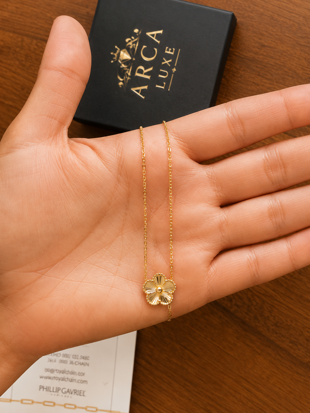 14K Solid Gold Radiating Flower Necklace – Diamond Cut Flower Pendant | 18” Chain