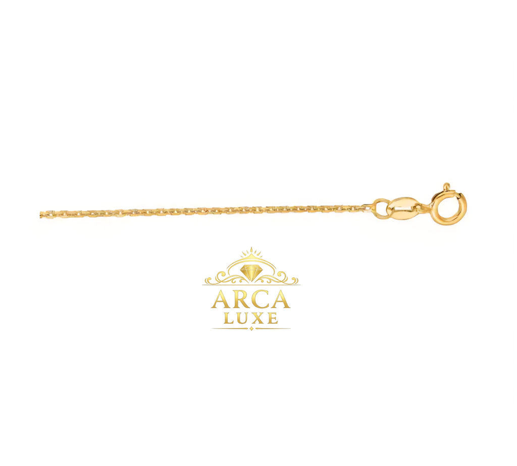 Arca Luxe 14K Diamond Cut Cable Chain – Yellow Gold, White Gold & Rose Gold