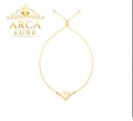 14K Solid Gold Adjustable Heart Bolo Bracelet – 9” | 1.9g