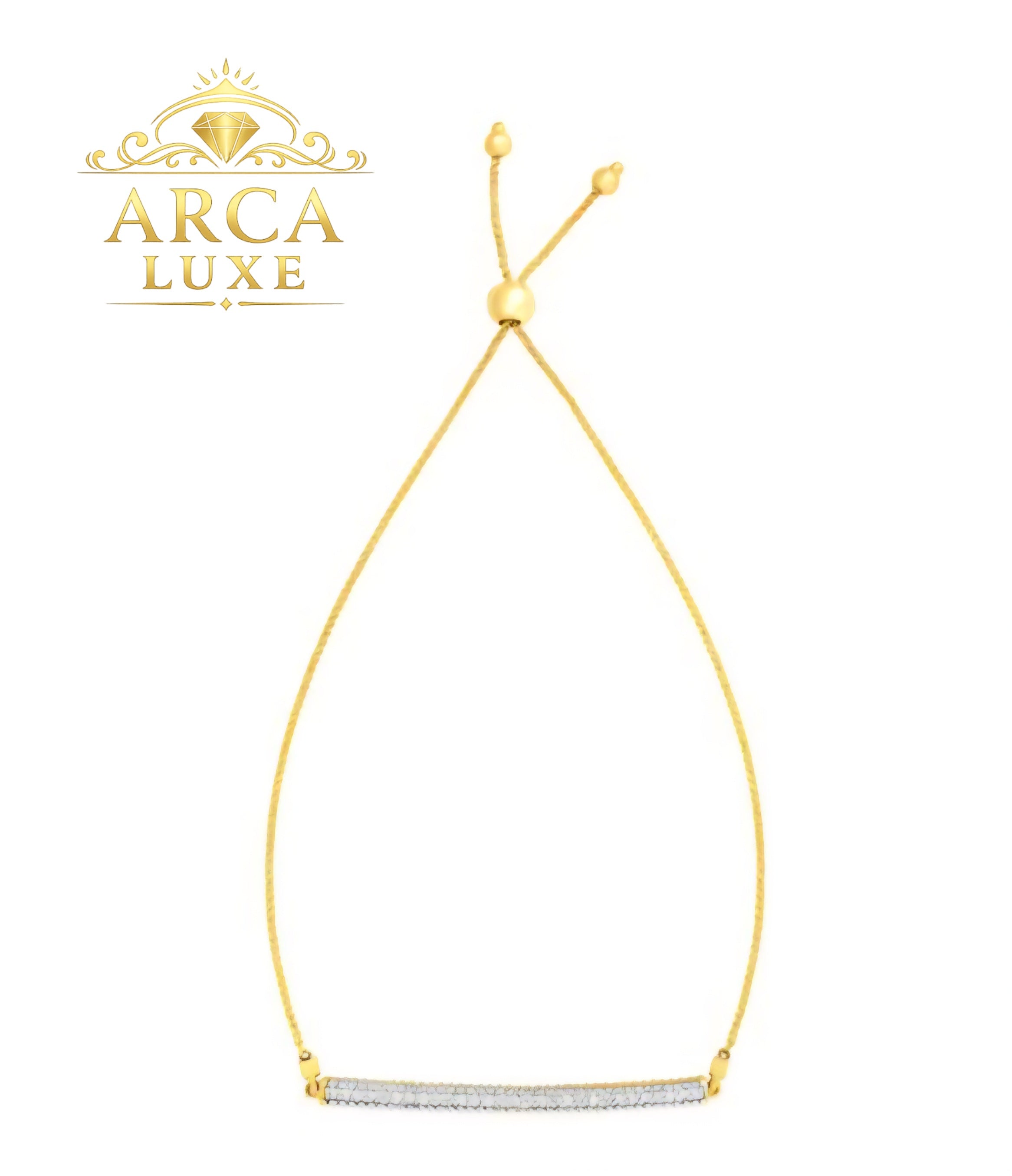 14K Solid Gold Diamond Bar Adjustable Bracelet (2.10g) – Minimal Luxury