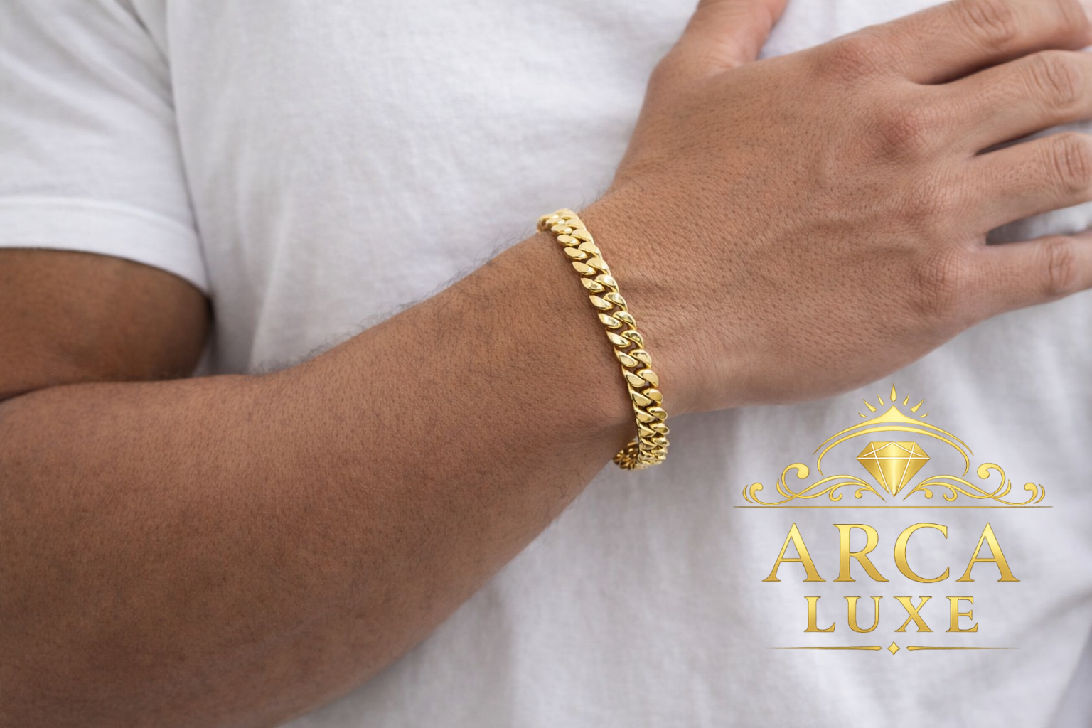 14K Solid Yellow Gold Miami Cuban chain Bracelet  Box Lock 8.5"