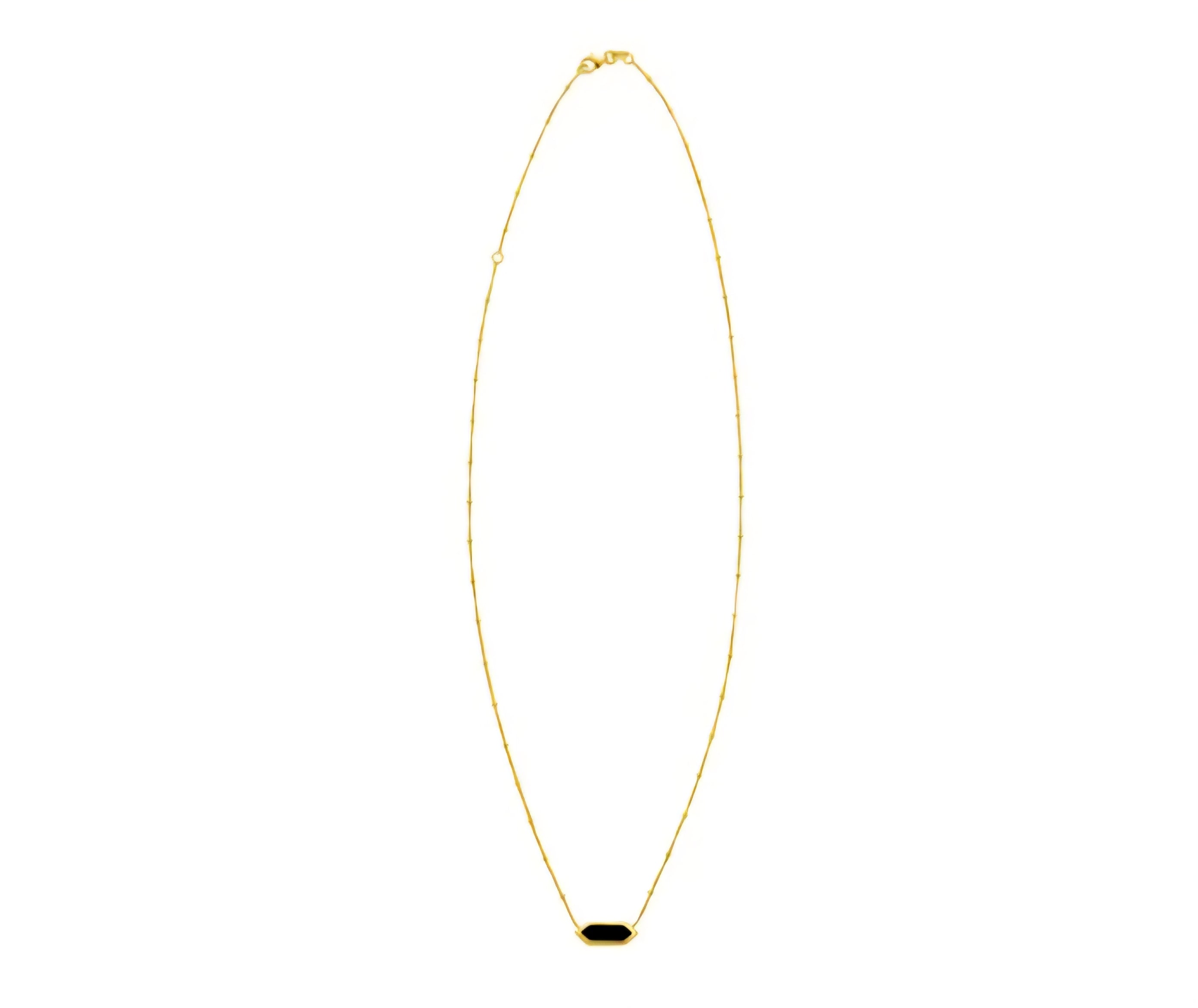 Hexagon Gold Necklace 16"