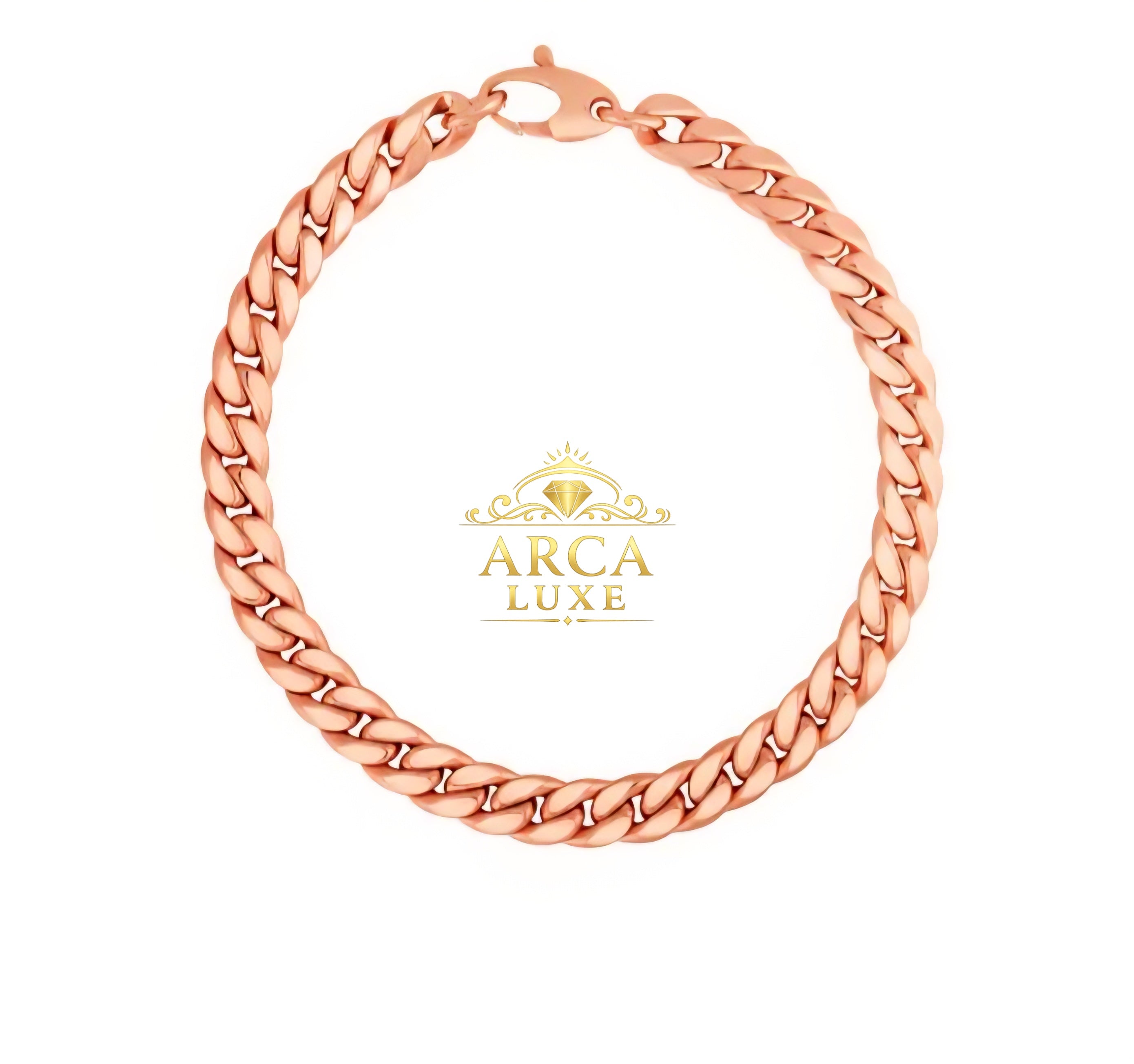 14K Solid Gold Classic Cuban Link Bracelet 7.25"