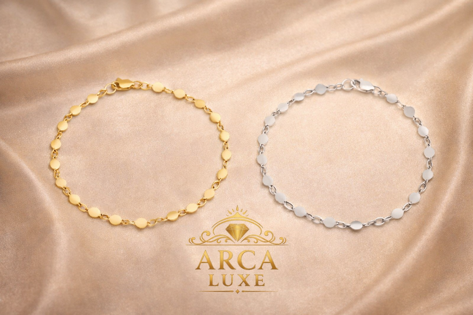 14K Solid Gold Mirror Chain Bracelet – 7"