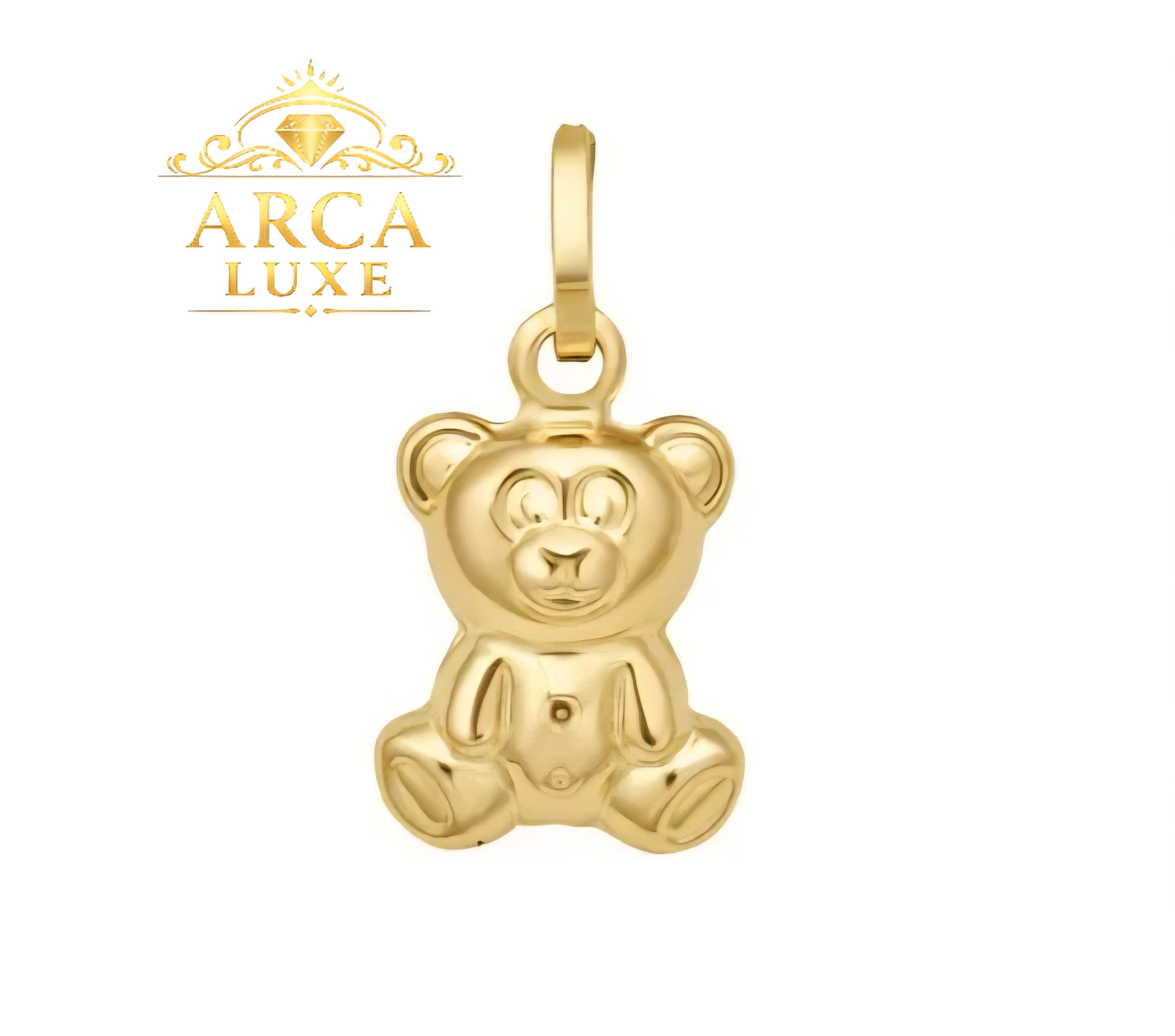 14K Solid Gold Teddy Bear Charm