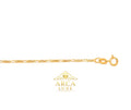 Arca Luxe 14K Solid Yellow Gold 1.9mm Figaro Chain Necklace