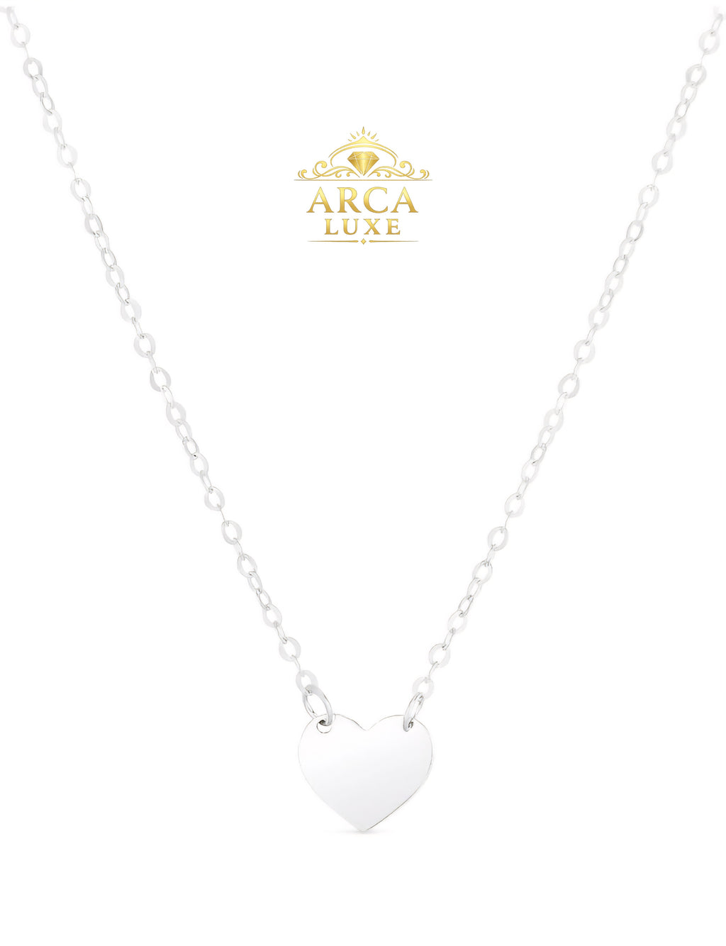 ARCA LUXE 14K Rose Gold Mini Heart Necklace 18"