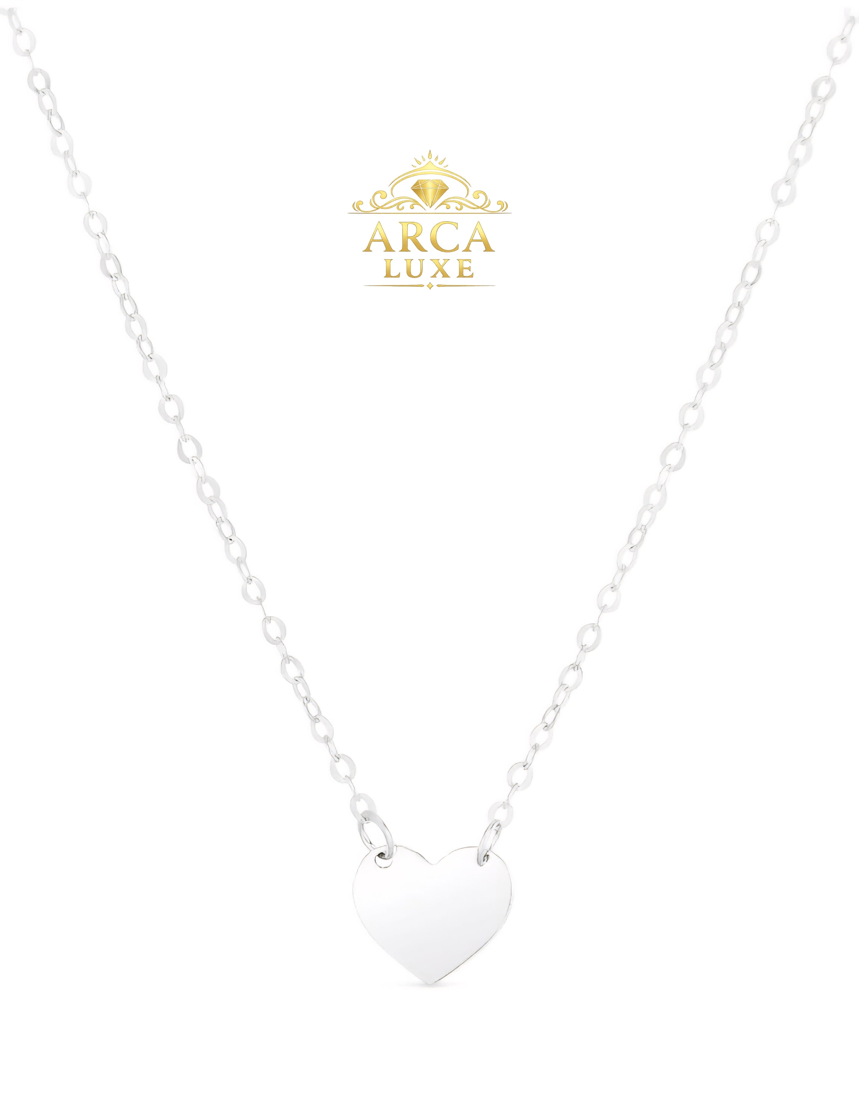 ARCA LUXE 14K Rose Gold Mini Heart Necklace 18"