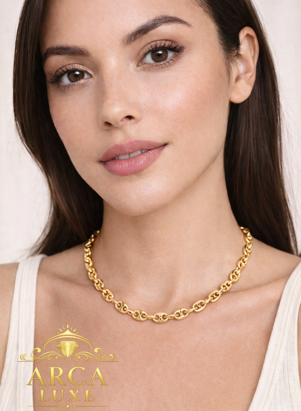 14K Gold Puffed Mariner Link Chain (Tri-Color & Yellow Gold)