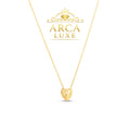 14K Solid Gold Scribble Heart Necklace 18"