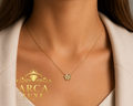 14K Solid Gold Radiating Flower Necklace – Diamond Cut Flower Pendant | 18” Chain