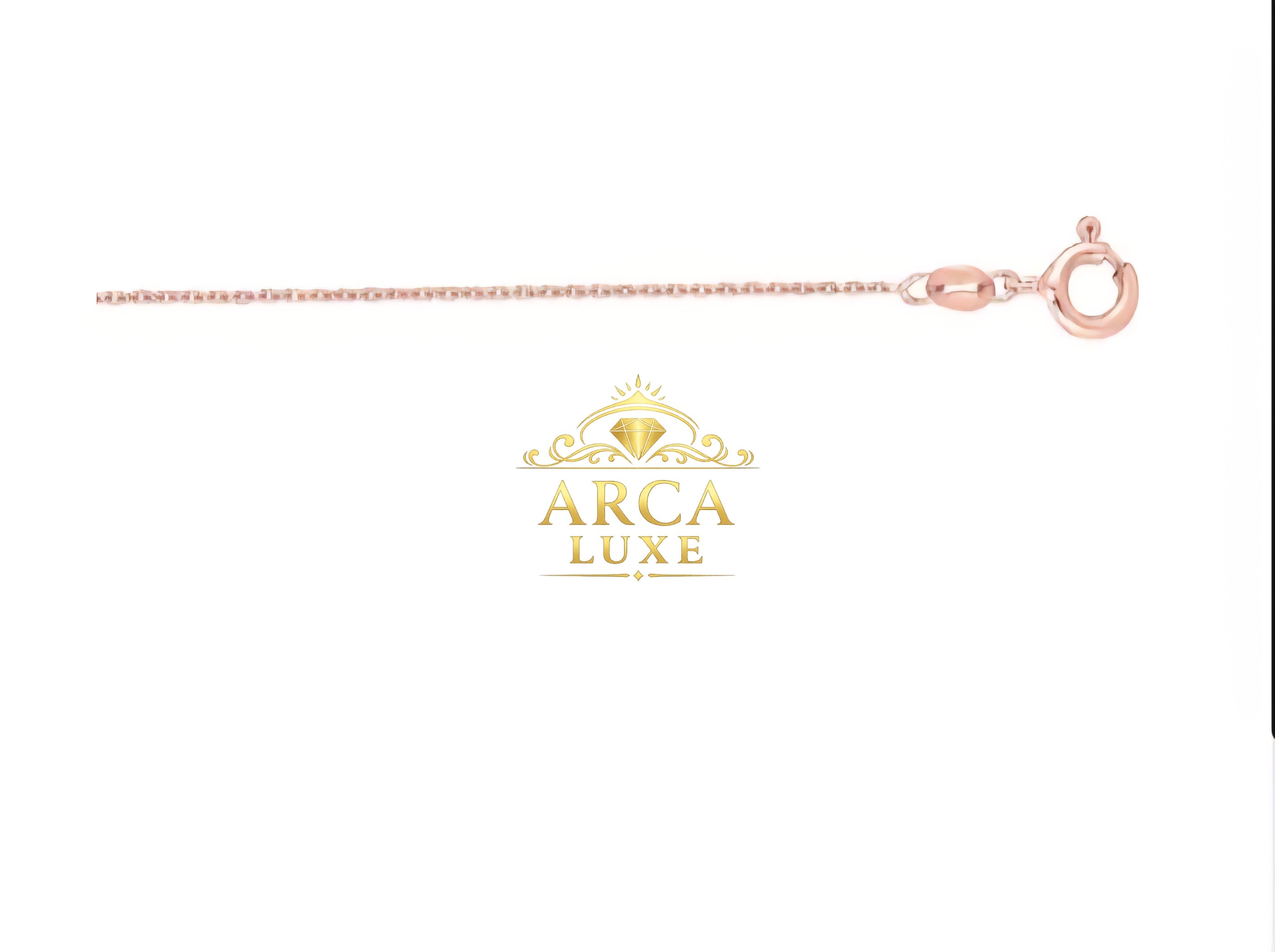 Arca Luxe 14K Diamond Cut Cable Chain – Yellow Gold, White Gold & Rose Gold