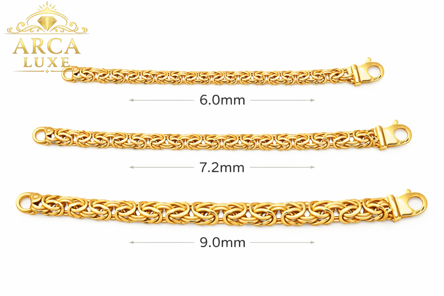 14K Solid Gold Byzantine Bracelet size 7.25"