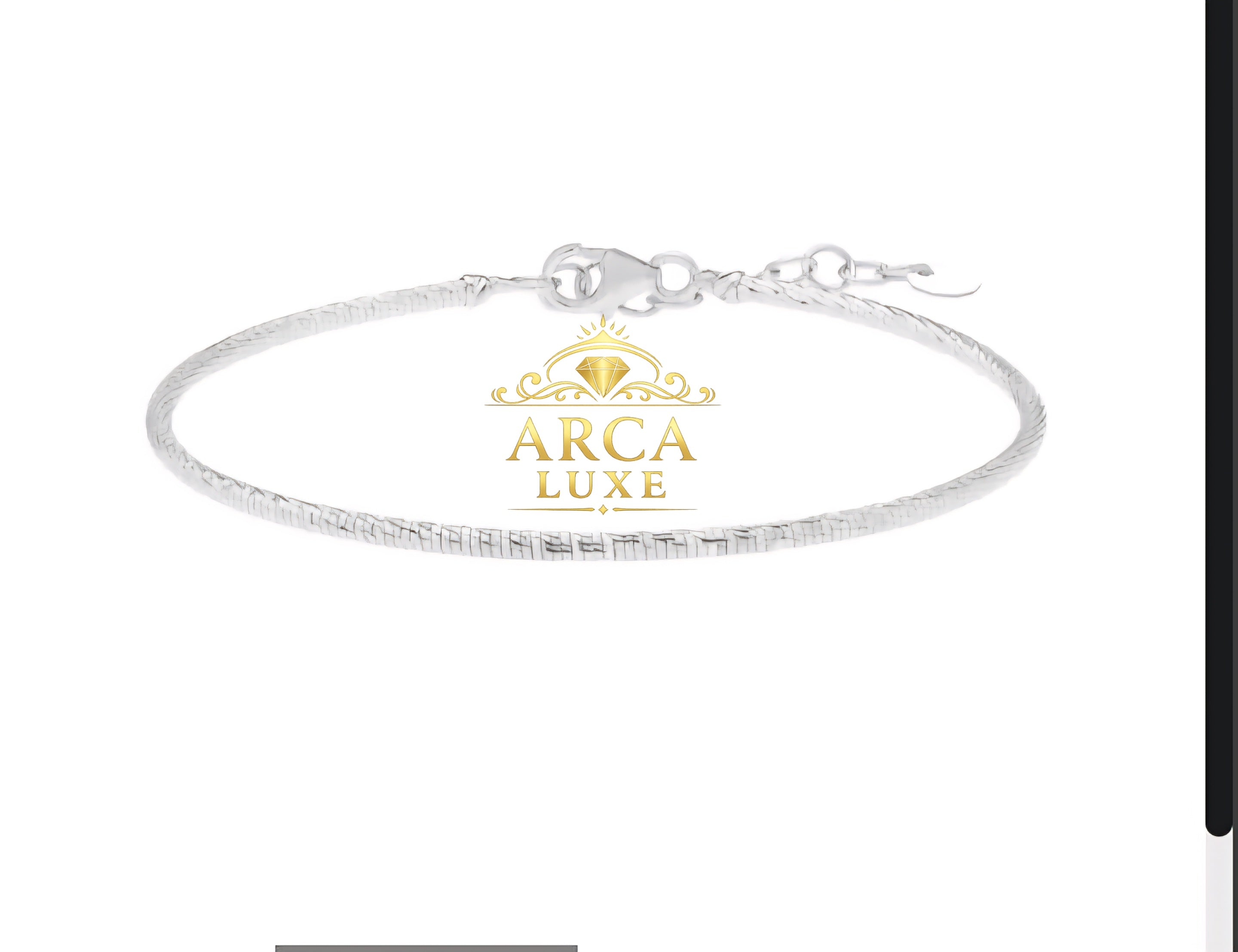 14K Solid Gold Diamond Cut Stack Bracelet 7"