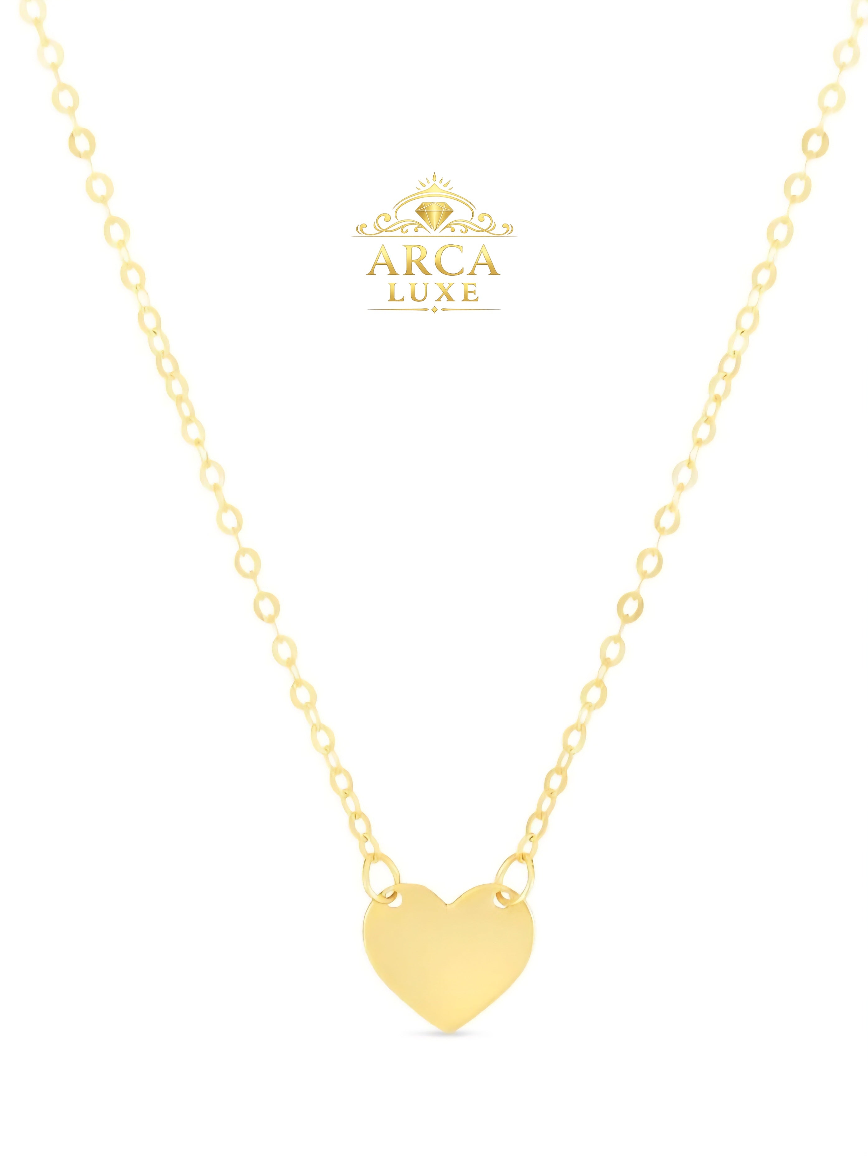 ARCA LUXE 14K Rose Gold Mini Heart Necklace 18"