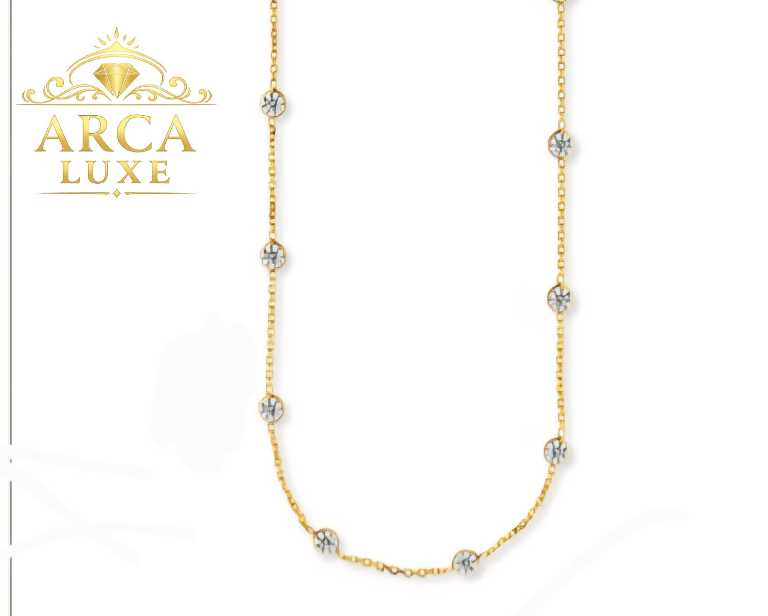 14K Solid Gold CZ By The Yard Necklace (16” & 18”)