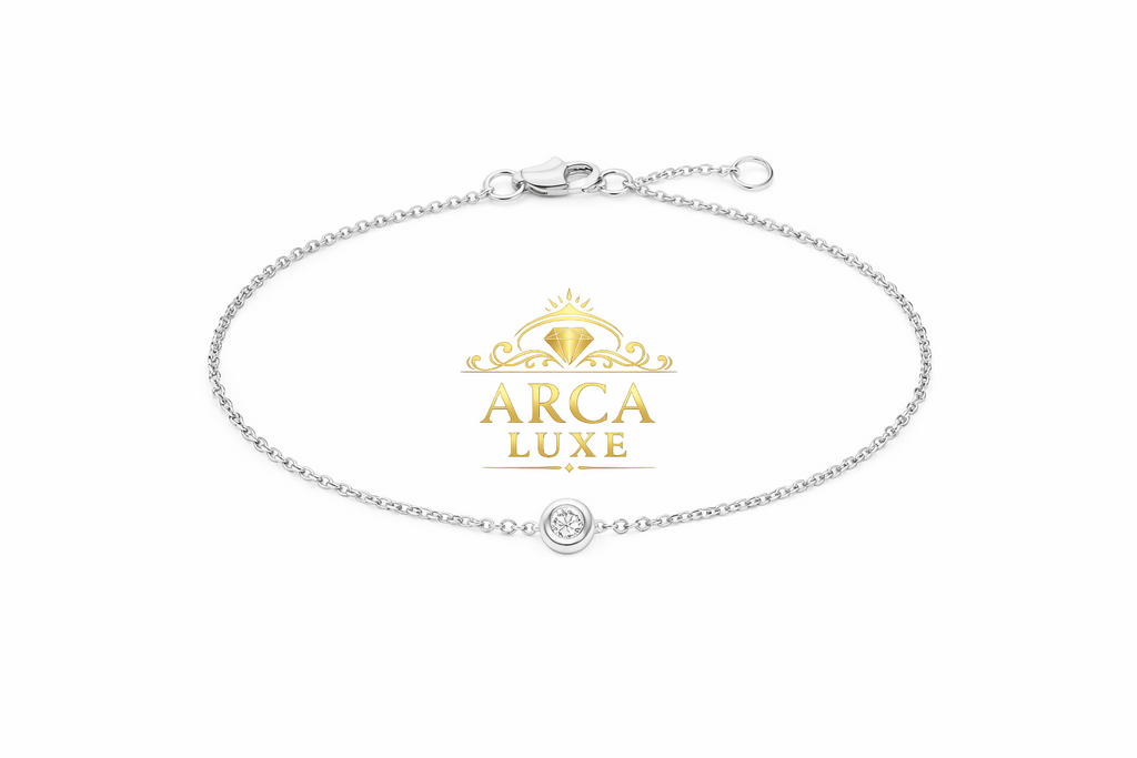 14K Gold Solo Diamond Bracelet 7"Includes 6.5" extender.