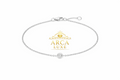 14K Gold Solo Diamond Bracelet 7"Includes 6.5" extender.