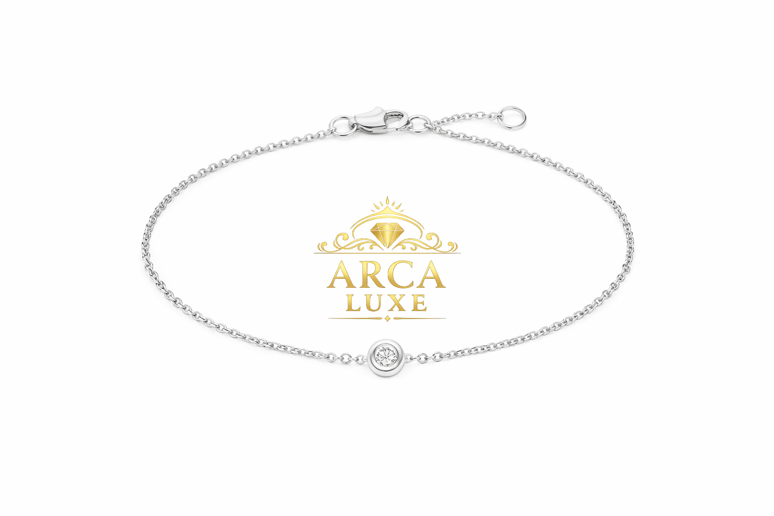14K Gold Solo Diamond Bracelet 7"Includes 6.5" extender.
